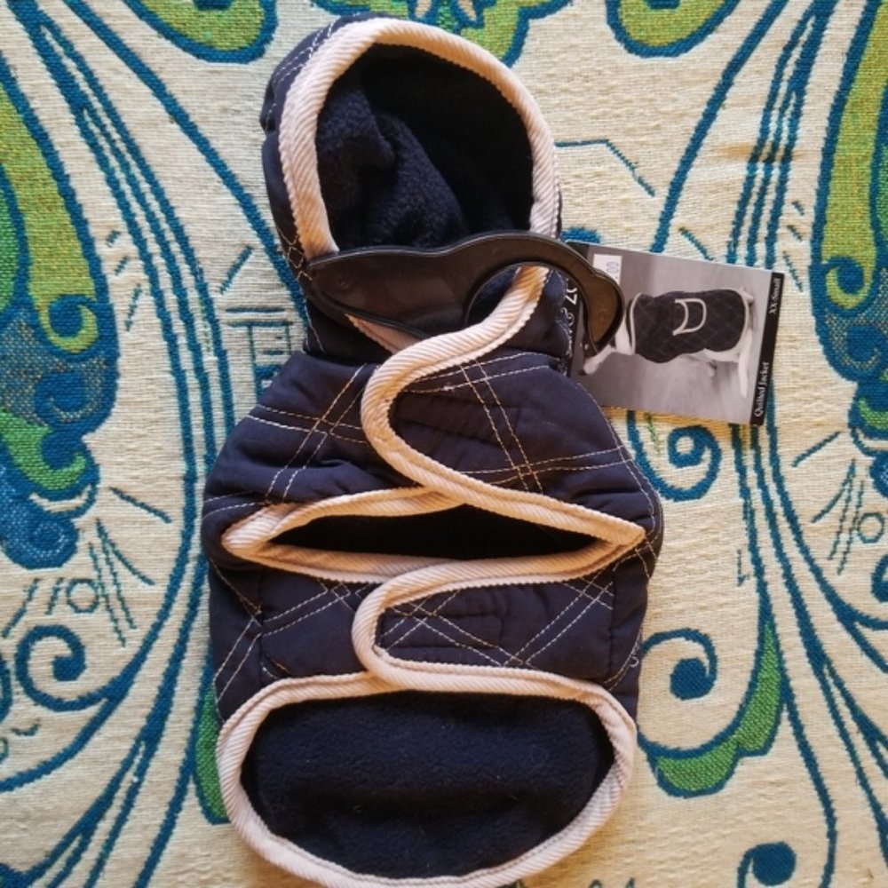 🐾NWT XS Zack and Zoey Quilted Jacket Navy …